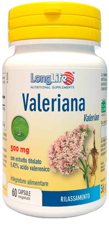 LONGLIFE VALERIANA 60 CAPSULE 500 MG - Farmaunclick.it