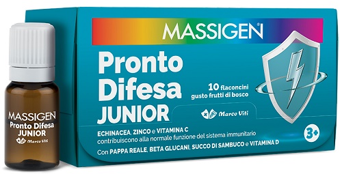 MASSIGEN PRONTO DIFESA JUNIOR 10 FLACONCINI DA 10 ML - Farmaunclick.it