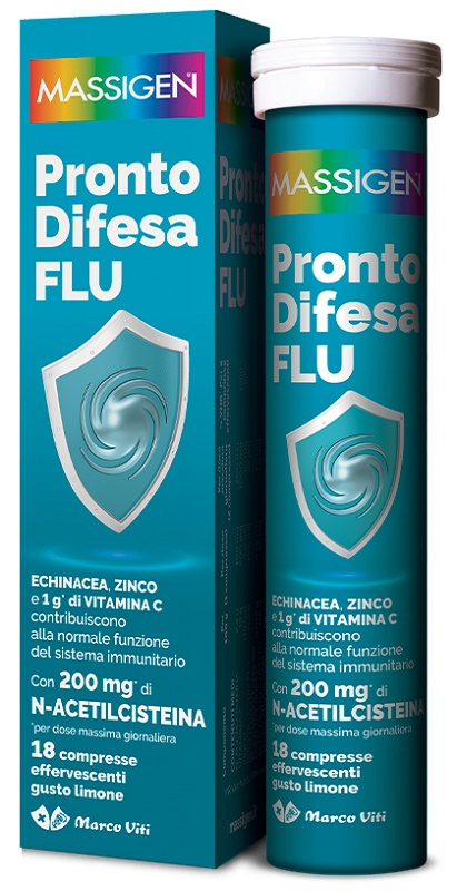 MASSIGEN PRONTO DIFESA FLU 18 COMPRESSE EFFERVESCENTI - Farmaunclick.it