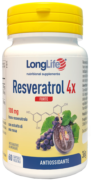 LONGLIFE RESVERATROL 4X FORTE 60 CAPSULE - Farmaunclick.it