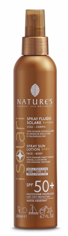 NATURE'S I SOLARI SPRAY FLUIDO BAMBINI SPF50+ 200 ML - Farmaunclick.it