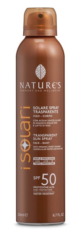 NATURE'S I SOLARI SPRAY TRASPARENTE SPF50 200 ML - Farmaunclick.it
