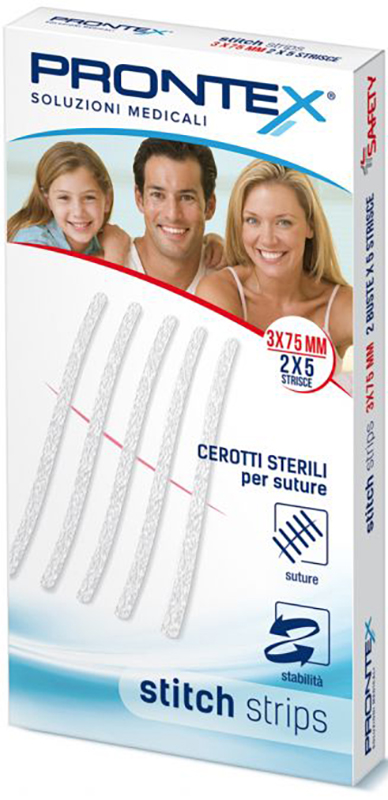 PRONTEX STITCH STRIPS 3X75 10 PEZZI - Farmaunclick.it