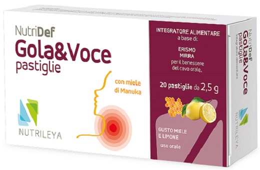 NUTRIDEF GOLA & VOCE MIELE E LIMONE 20 PASTIGLIE - Farmaunclick.it