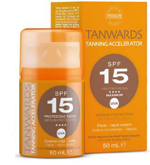 TANWARDS TANNING ACCELERATOR FACE CREAM SPF 15 50 ML - Farmaunclick.it