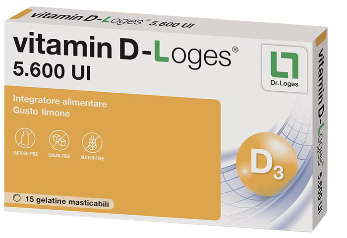 VITAMIN D-LOGES 15 GELATINE MASTICABILI GUSTO LIMONE - Farmaunclick.it