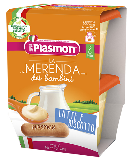PLASMON LA MERENDA DEI BAMBINI MERENDE LATTE BISCOTTO ASETTICO 2 X 120 G - Farmaunclick.it