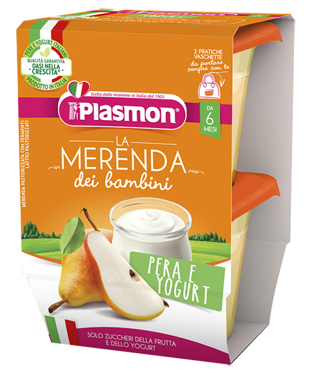 PLASMON LA MERENDA DEI BAMBINI SAPORI DI NATURA PERA YOGURT ASETTICO 2 X 120 G - Farmaunclick.it