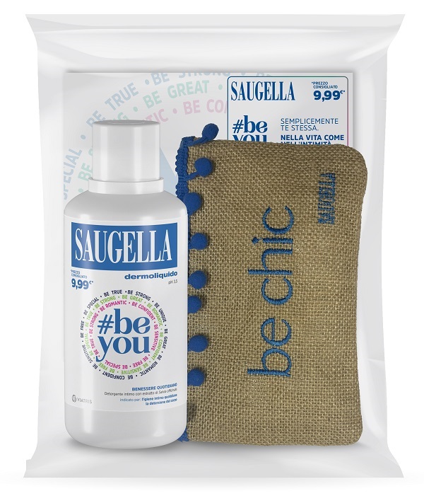 SAUGELLA BUNDLE PROMO POCHETTE 23 BE YOU 1 DERMOLIQUIDO 500 ML + POCHETTE CON PRODOTTI OMAGGIO - Farmaunclick.it