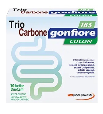 TRIOCARBONE GONFIORE IBS 10 BUSTE DUOCAM DA 2 G + 1,5 G - Farmaunclick.it
