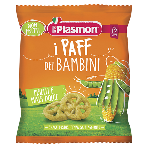 PLASMON DRY SNACK PAFF PISELLI-MAIS 15 G - Farmaunclick.it