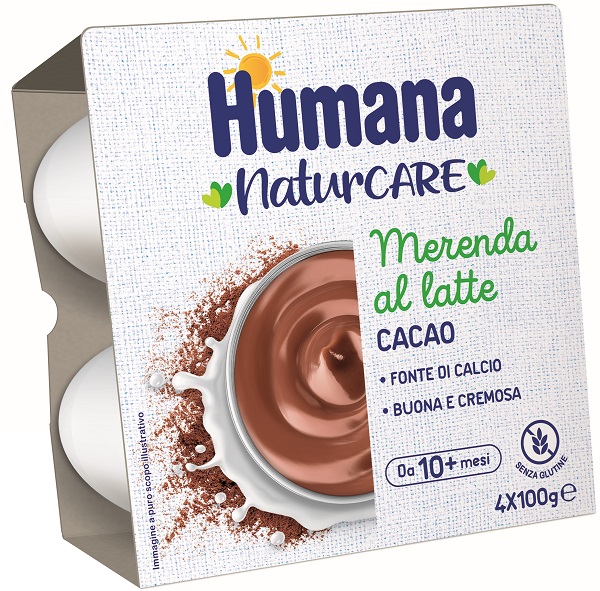 HUMANA MERENDA CACAO 4 VASETTI DA 100 G - Farmaunclick.it