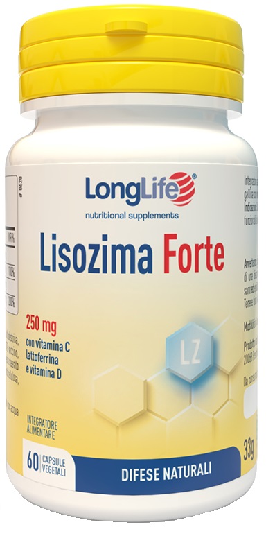 LONGLIFE LISOZIMA FORTE 60 CAPSULE VEGETALI DA 600 MG - Farmaunclick.it