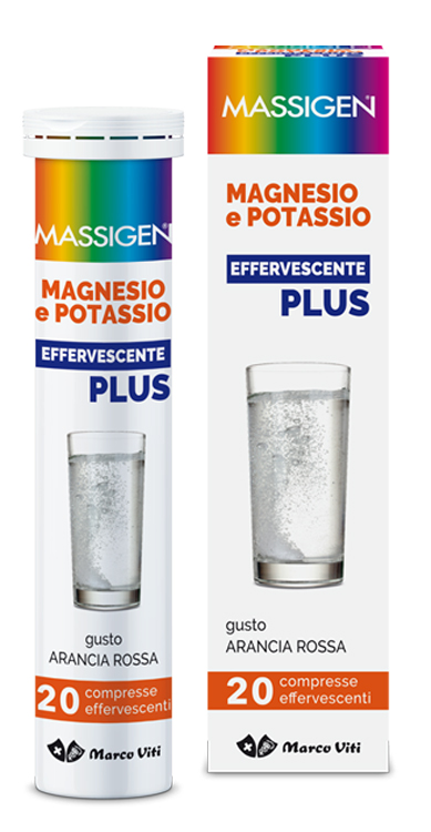 MASSIGEN MAGNESIO POTASSIO PLUS 20 COMPRESSE EFFERVESCENTI - Farmaunclick.it