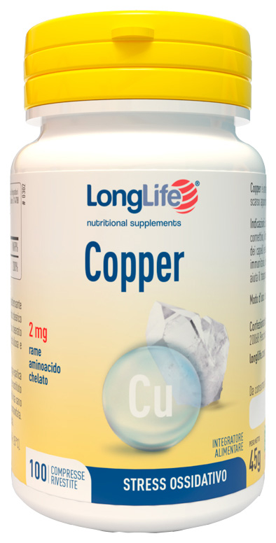 LONGLIFE COPPER 100 COMPRESSE RIVESTITE - Farmaunclick.it