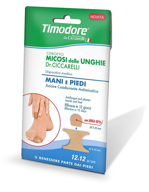 CEROTTO TIMODORE PER MICOSI UNGHIE MANI E PIEDI 12 + 12 PEZZI - Farmaunclick.it