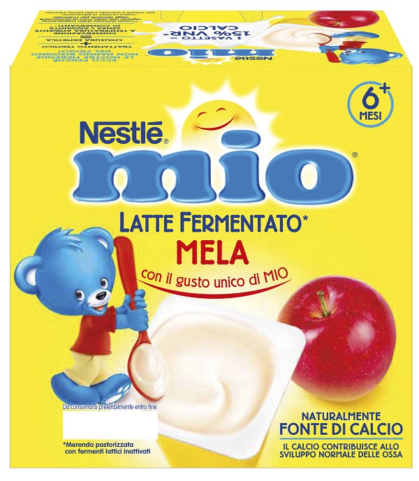 MIO MERENDA LATTE FERMENTATO MELA 4 PEZZI DA 100 G - Farmaunclick.it