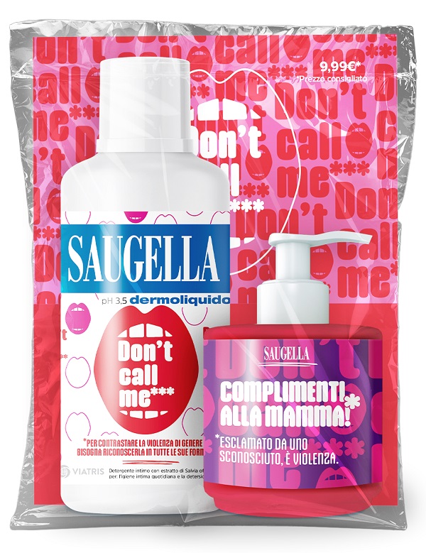 SAUGELLA BUNDLE DERMOLIQUIDO DON'T CALL ME 1 SAUGELLA DERMOLIQUIDO 500 ML CON ETICHETTA EDIZIONE LIMITATA + 1 MINISIZE SAMPLE CON PUMP 150 ML - Farmaunclick.it