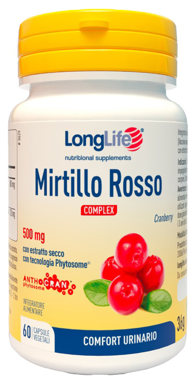 LONGLIFE MIRTILLO ROSSO COMPLEX 60 CAPSULE VEGETALI - Farmaunclick.it
