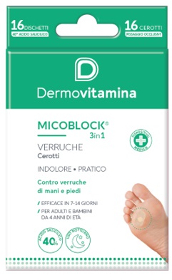 DERMOVITAMINA MICOBLOCK VERRUCHE PATCH 16 PEZZI - Farmaunclick.it