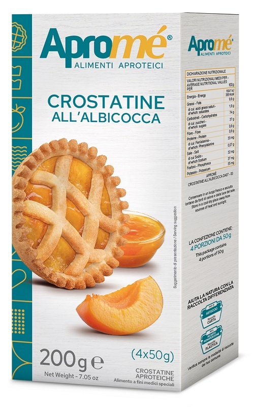 APROME' CROSTATINE ALBICOCCA 4 PEZZI DA 50 G - Farmaunclick.it