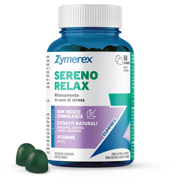 ZYMEREX SERENO RELAX 60 GUMMIES GUSTO LIMONE CON EDULCORANTI SENZA ZUCCHERI SENZA GLUTINE SENZA LATTOSIO - Farmaunclick.it