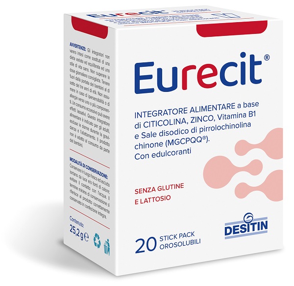 EURECIT 20 STICK PACK OROSOLUBILI DA 1,26 G CON EDULCORANTI SENZA GLUTINE SENZA LATTOSIO - Farmaunclick.it