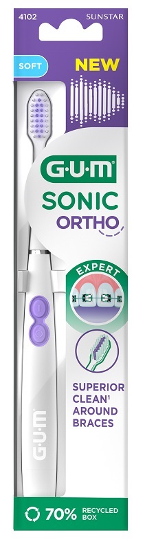 GUM SONIC ORTHO BATTERY TOOTHBRUSH - Farmaunclick.it