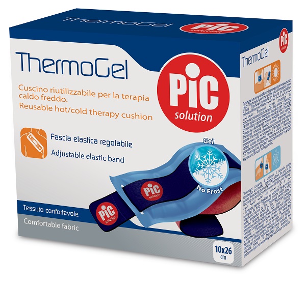 CUSCINO THERMOGEL TERAPIA CALDO FREDDO 10X26 CM CON FASCIA ELASTICA ITC - Farmaunclick.it