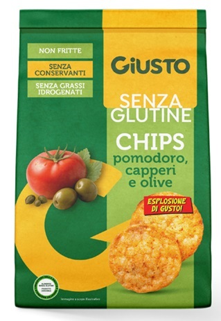 GIUSTO SENZA GLUTINE CHIPS POMODORO CAPPERI E OLIVE 40 G - Farmaunclick.it