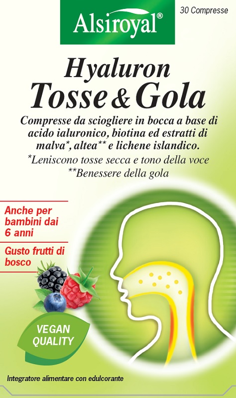 HYALURON TOSSE&GOLA 30 COMPRESSE - Farmaunclick.it