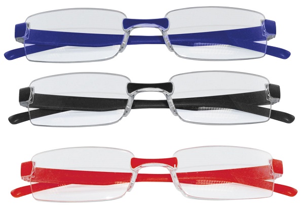 OCCHIALE DA LETTURA TWINS SILVER TRIPLE ROSSO BLU NERO +2,00 - Farmaunclick.it