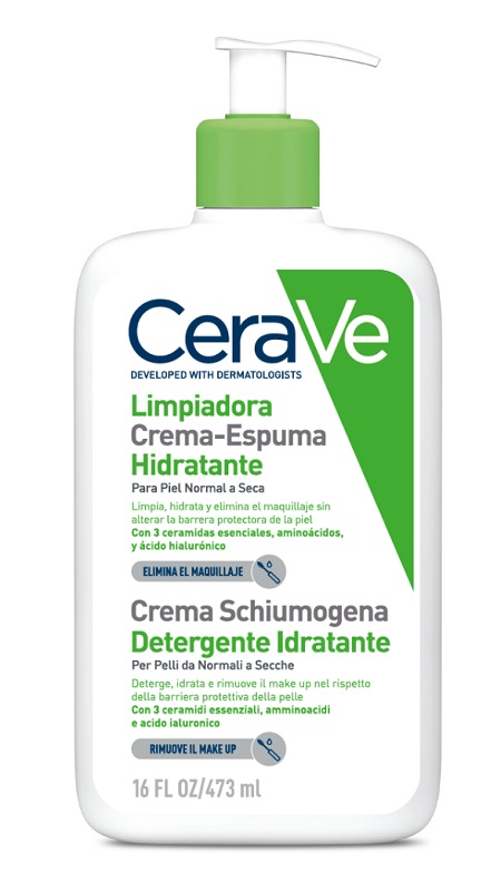 CERAVE CREMA SCHIUMOGENA DETERGENTE IDRATANTE 473 ML - Farmaunclick.it