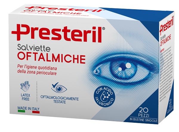 SALVIETTE OFTALMICHE PRESTERIL 20 PEZZI - Farmaunclick.it