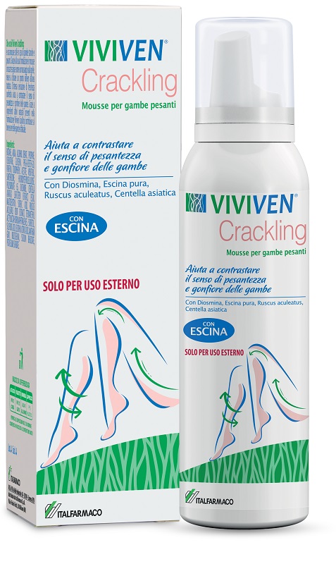 VIVIVEN CRACKLING MOUSSE GAMBE PESANTI 150 ML - Farmaunclick.it