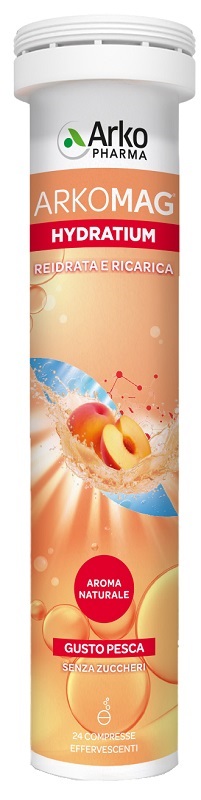 ARKOMAG HYDRATIUM REIDRATA E RICARICA 24 COMPRESSE EFFERVESCENTI SENZA ZUCCHERI CON EDULCORANTE - Farmaunclick.it