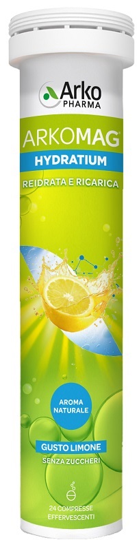 ARKOMAG HYDRATIUM REIDRATA E RICARICA LIMONE 24 COMPRESSE EFFERVESCENTI SENZA ZUCCHERI CON EDULCORANTE - Farmaunclick.it