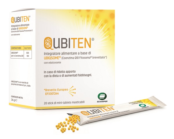 QUBITEN 20 STICK DI MINITABLET MASTICABILI A BASE DI UBIQSOME - Farmaunclick.it