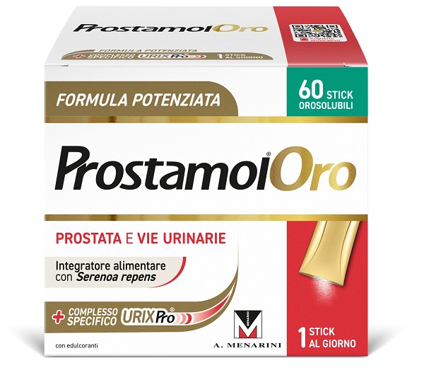 PROSTAMOL ORO 60 STICK OROSOLUBILI DA 1,6 G GUSTO FRUTTI ROSSI CON EDULCORANTI SENZA ZUCCHERI SENZA GLUTINE NATURALMENTE PRIVO DI LATTOSIO - Farmaunclick.it