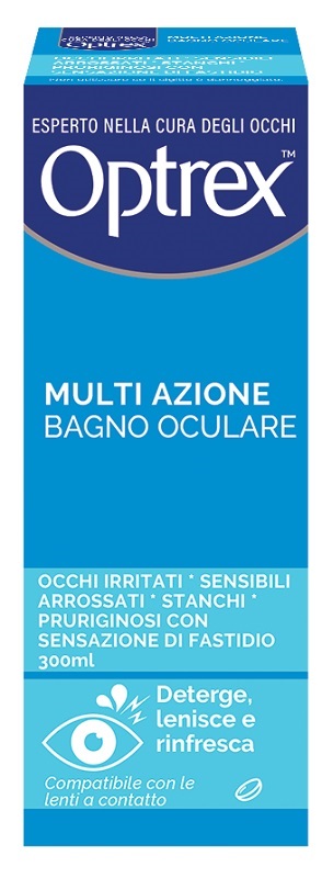OPTREX MULTI AZIONE BAGNO OCULARE 300ML + OCCHIERA FLESSIBILE - Farmaunclick.it