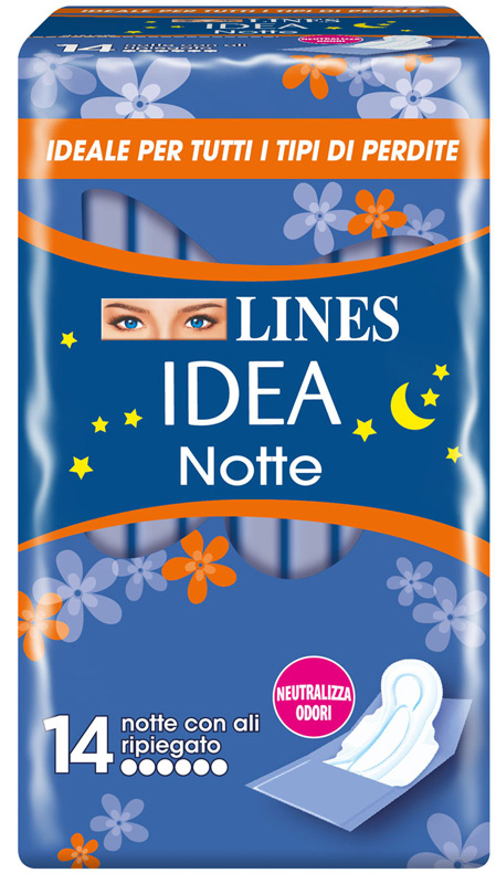 LINES IDEA NOTTE CON ALI RIPIEGATE 14 PEZZI - Farmaunclick.it