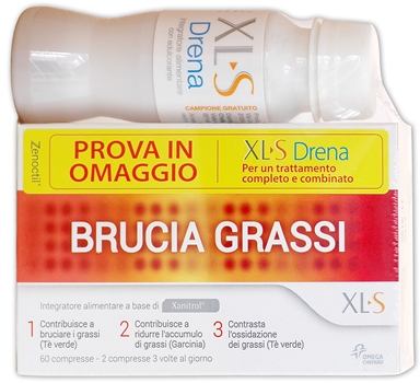 XLS BRUCIA GRASSI 60 COMPRESSE + FLACONCINO XLS DRENA - Farmaunclick.it