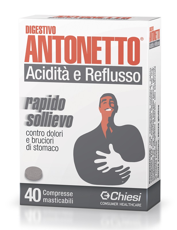 DIGESTIVO ANTONETTO ACIDITA' E REFLUSSO 40 COMPRESSE MASTICABILI - Farmaunclick.it