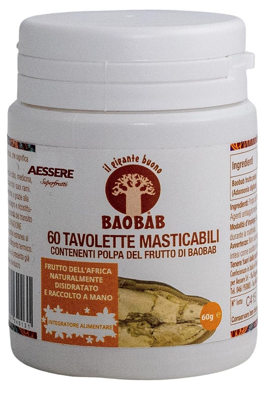 BAOBAB AESSERE 60 TAVOLETTE MASTICABILI - Farmaunclick.it