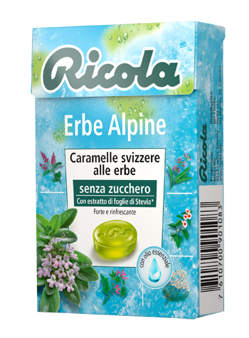 RICOLA ERBE ALPINE SENZA ZUCCHERO 50 G - Farmaunclick.it