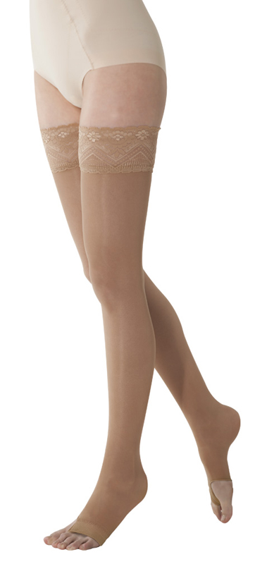 MARILYN 140 PUNTA APERTA CALZA AUTOREGGENTE CAMEL 4XL - Farmaunclick.it