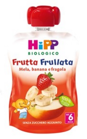 HIPP BIO FRUTTA FRULLATA MELA BANANA FRAGOLA 90 G - Farmaunclick.it
