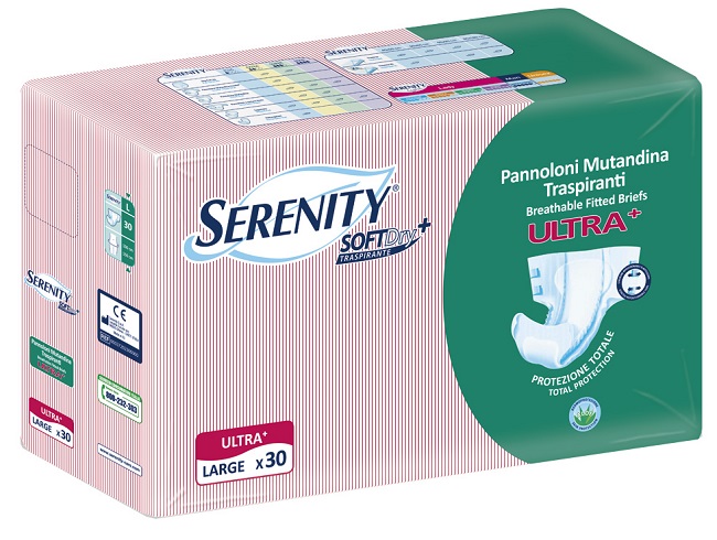PANNOLONE A MUTANDINA SERENITY FITTED ULTRA + ALOE L 30 PEZZI - Farmaunclick.it