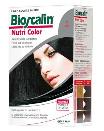 BIOSCALIN NUTRI COLOR 1 NERO SINCROB 124 ML - Farmaunclick.it