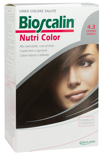 BIOSCALIN NUTRI COLOR 4,3 CASTANO DORATO SINCROB 124 ML - Farmaunclick.it
